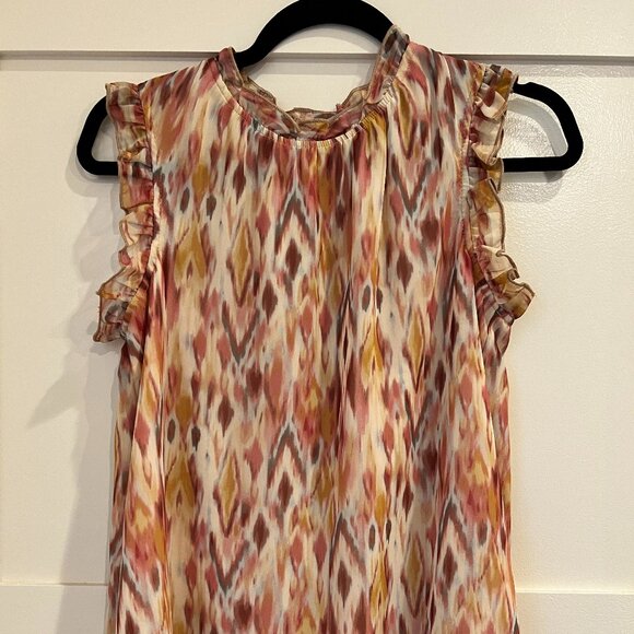 Evereve Roan & Ryan Ruffle Sleeveless Blouse Size XS - Picture 2 of 5